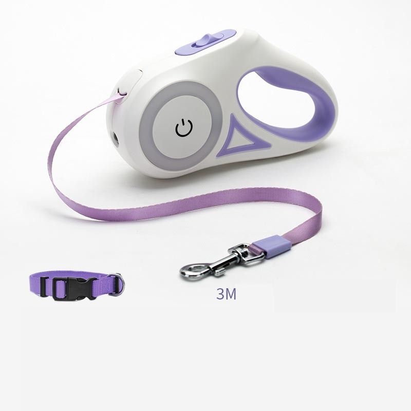 Dog Leash Retractable with Colorful Streamer