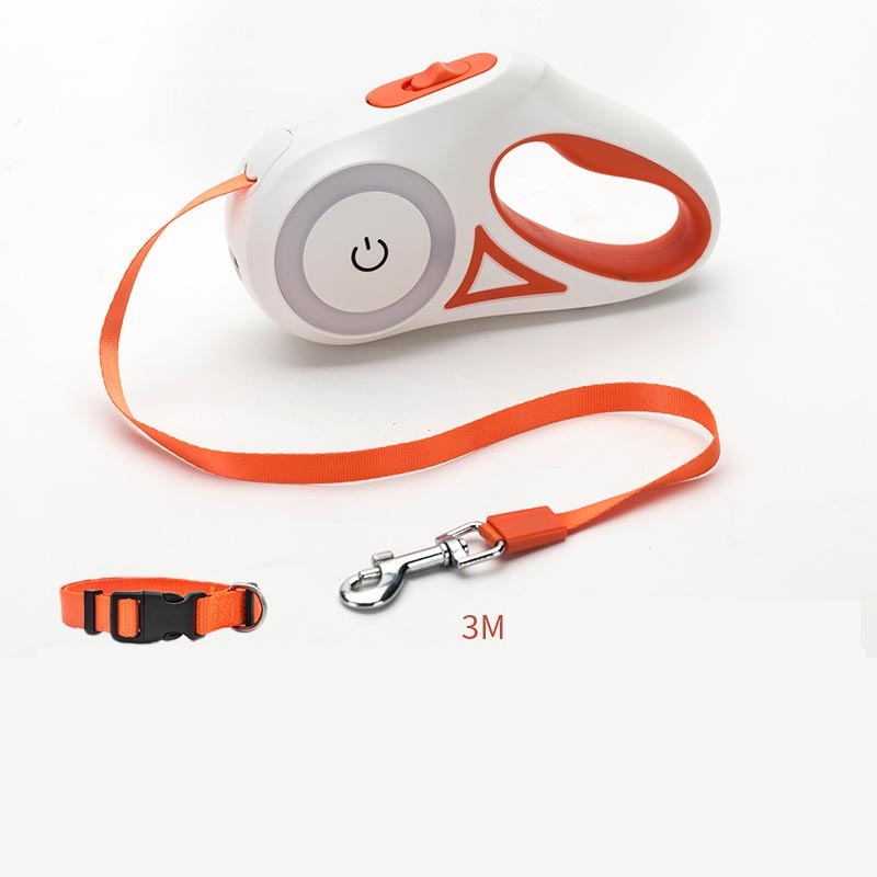 Dog Leash Retractable with Colorful Streamer