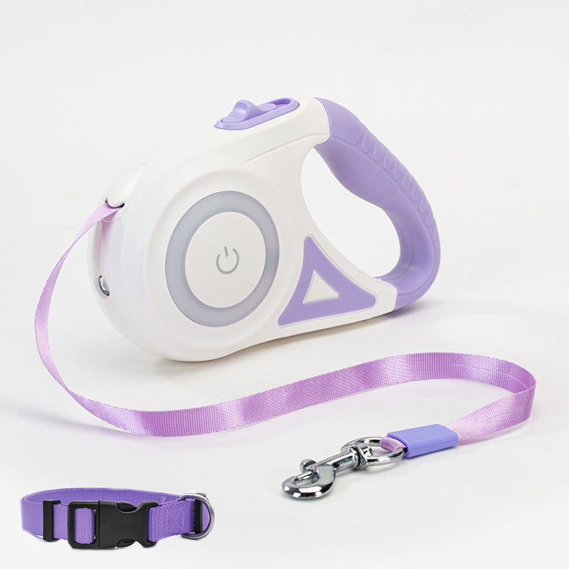 Dog Leash Retractable with Colorful Streamer