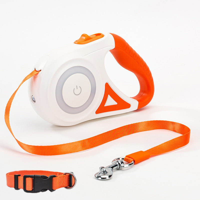 Dog Leash Retractable with Colorful Streamer
